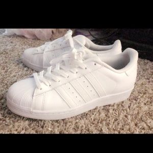 All white shell toe adidas